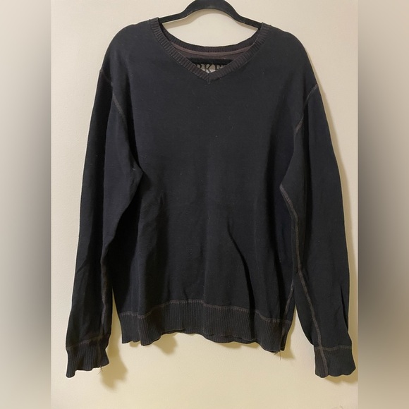 Men’s BKE V-Neck Sweater with Athletic Fit -‎ L - Picture 2 of 8